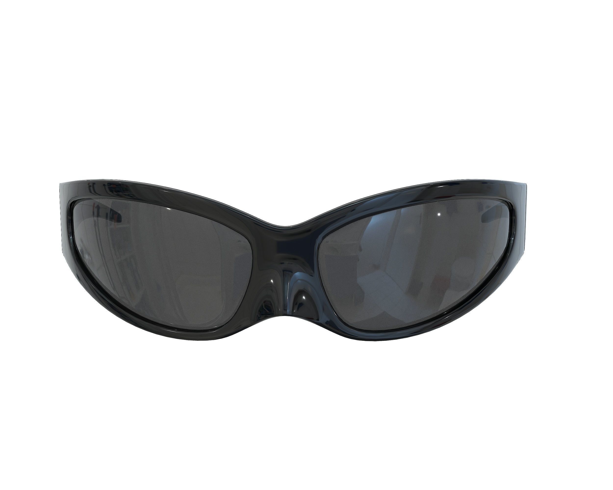 Balenciaga Skin Cat Sunglasses Low-poly 3D model_6