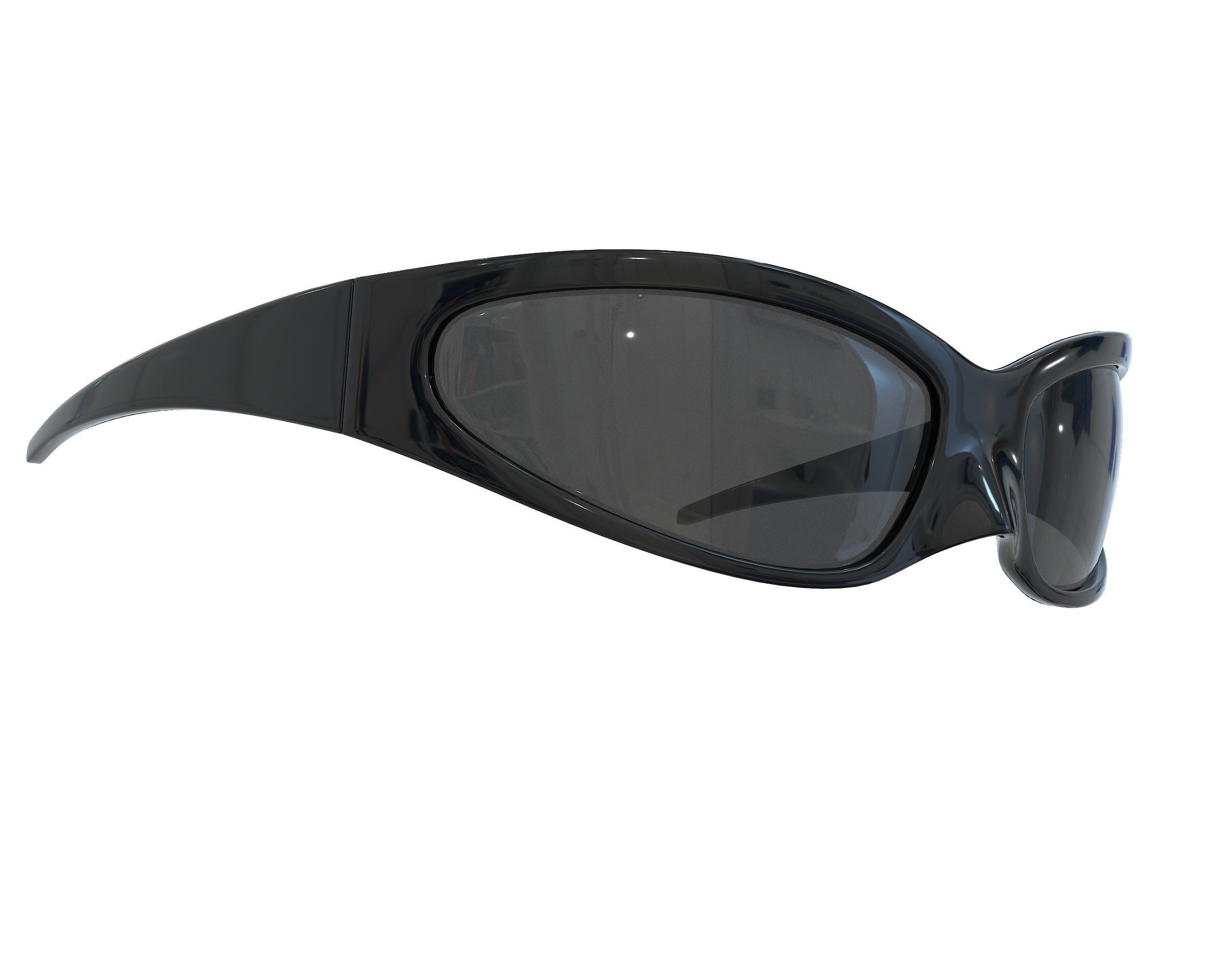 Balenciaga Skin Cat Sunglasses Low-poly 3D model_2