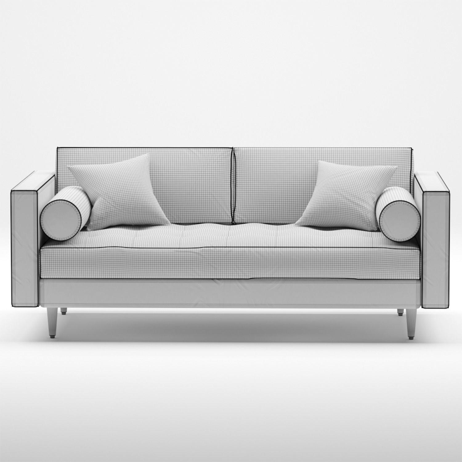 Modern sofa 3D model_2