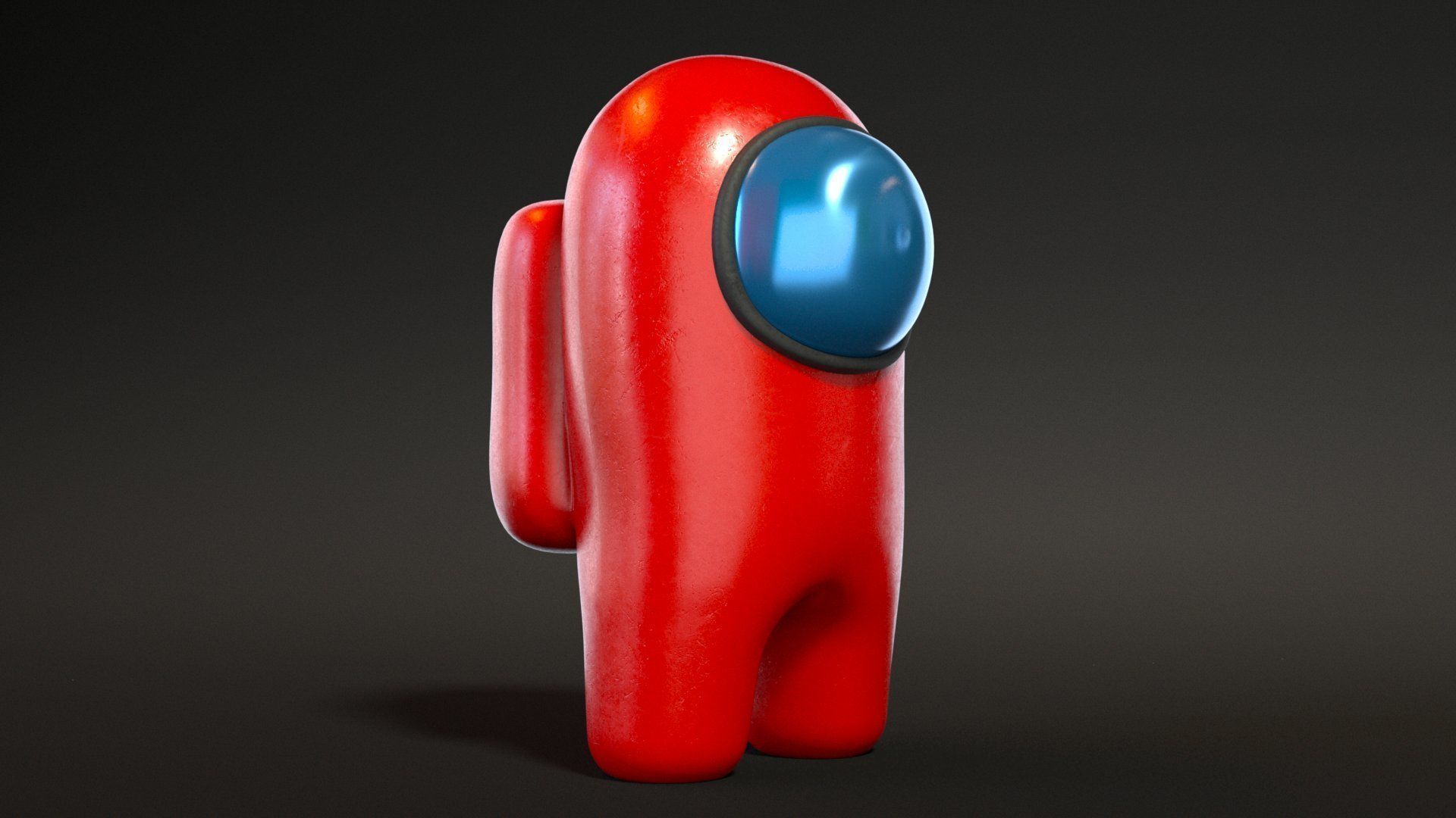Among Us Red Guy Low-poly 3D model_4