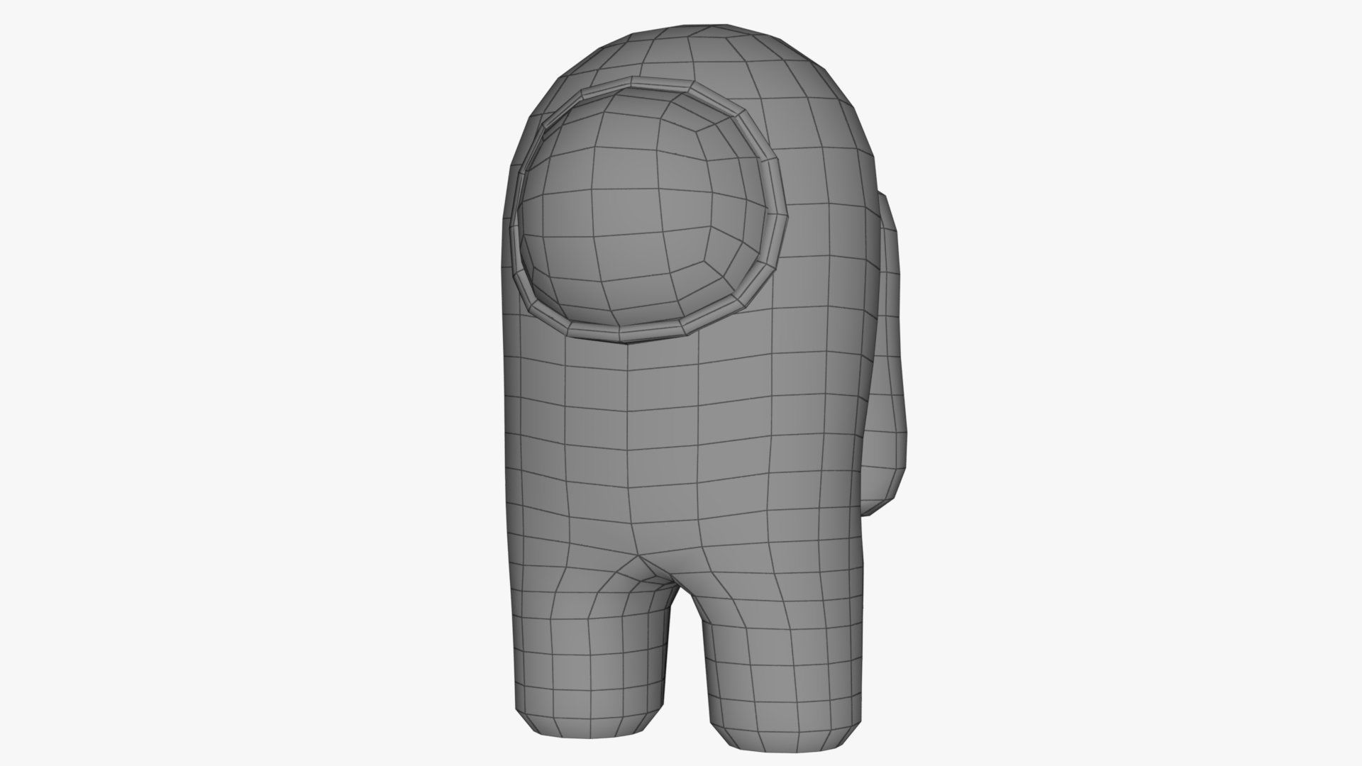 Among Us Red Guy Low-poly 3D model_9