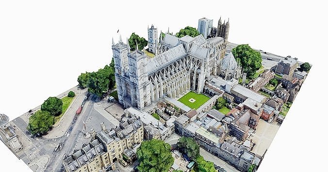 Westminster Abbey Low-poly 3D model 2