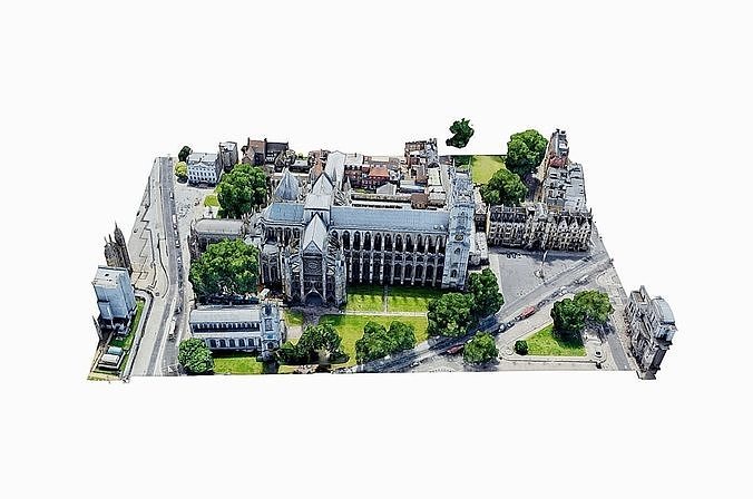 Westminster Abbey Low-poly 3D model 5