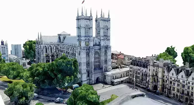 Westminster Abbey Low-poly 3D model