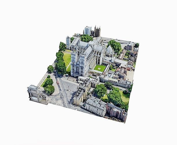 Westminster Abbey Low-poly 3D model 4