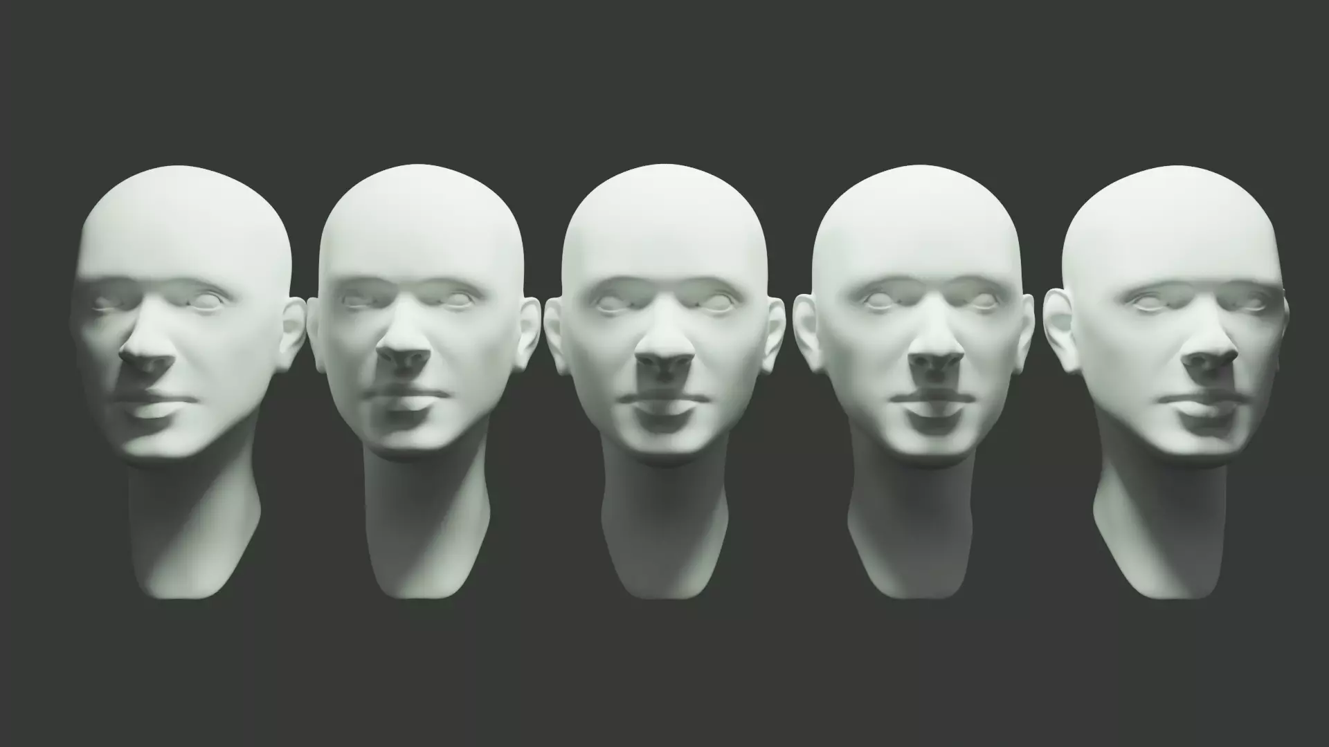 Basemesh Female Head 3D model_0