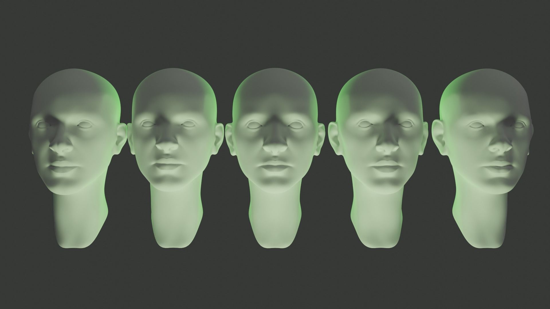 Basemesh Female Head 3D model_5