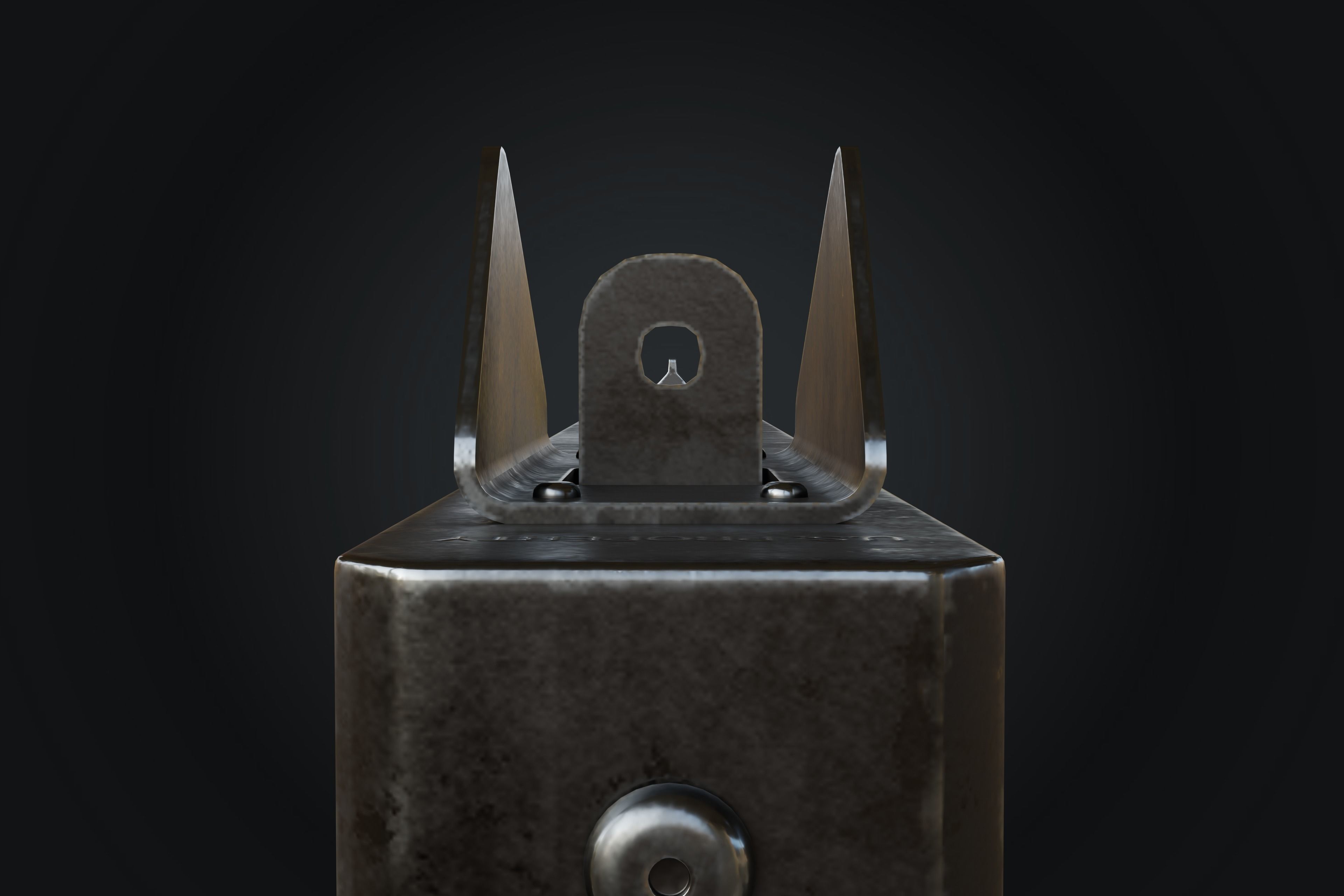 M1A1 Thompson Submachine gun Low-poly 3D model_9