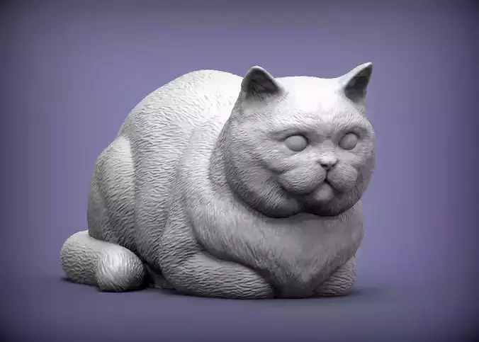 british shorthair cat 3D print model