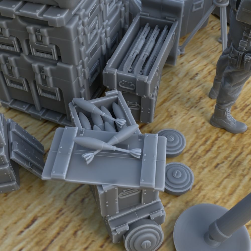 ANTI TANK ARTILLERY FOR WAR TERRAIN 1-35 SUPPORTED STL 3D print model_3