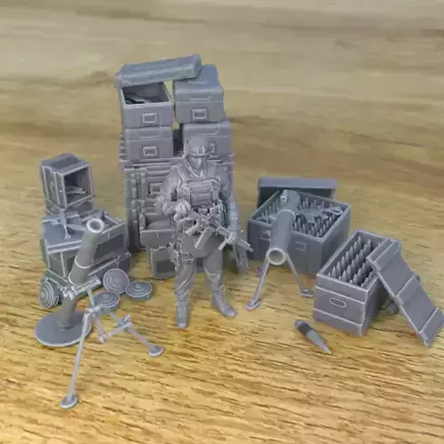 ANTI TANK ARTILLERY FOR WAR TERRAIN 1-35 SUPPORTED STL