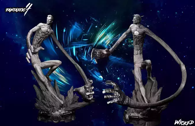 Wicked Marvel Reed Richards Sculpture ready for 3d printing