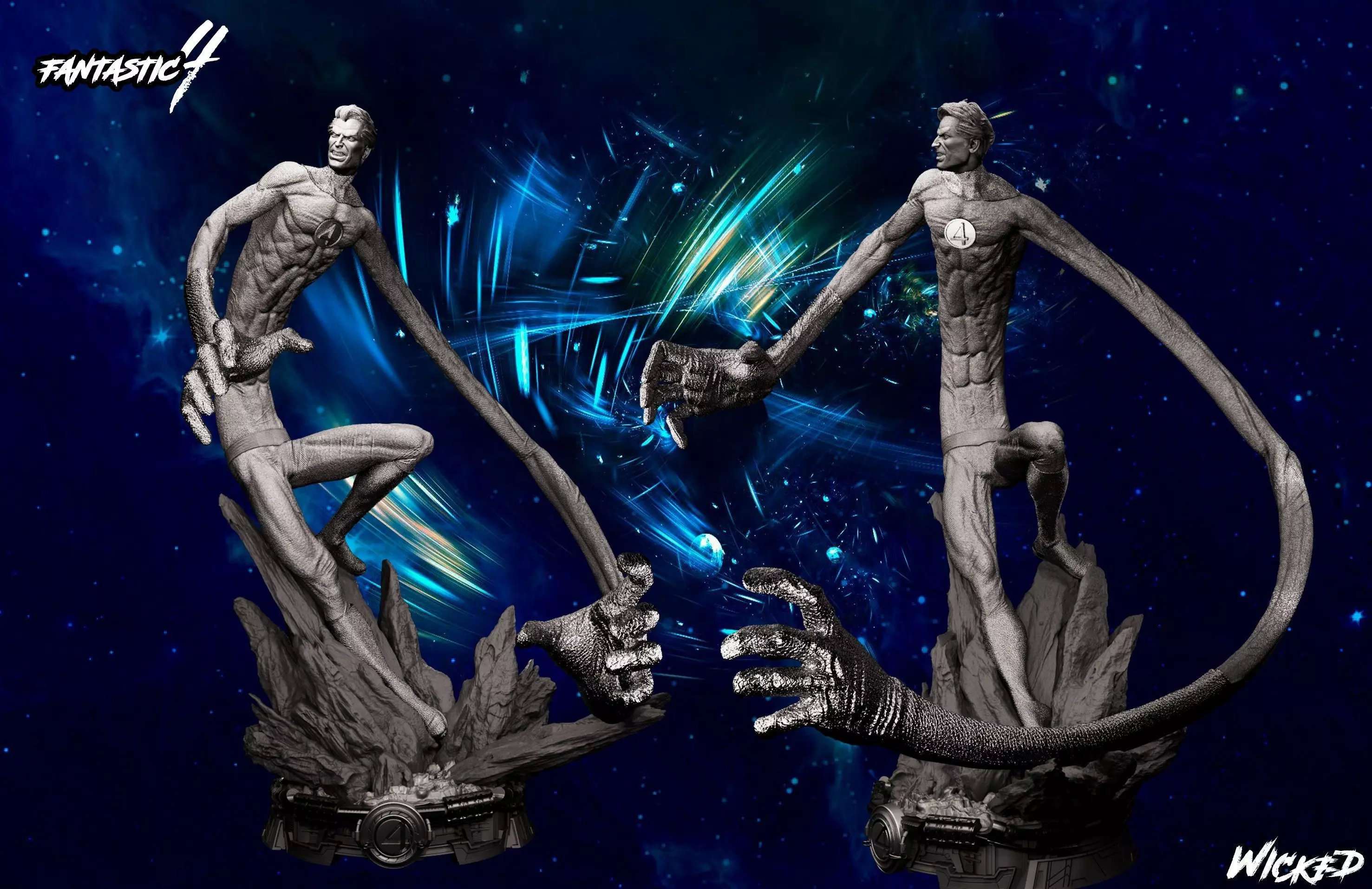 Wicked Marvel Reed Richards Sculpture ready for 3d printing 3D print model