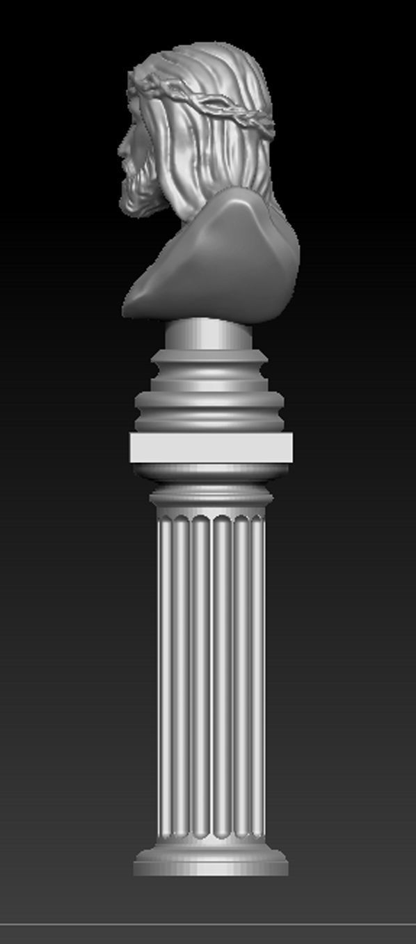 Christ Bust 3D print model_3