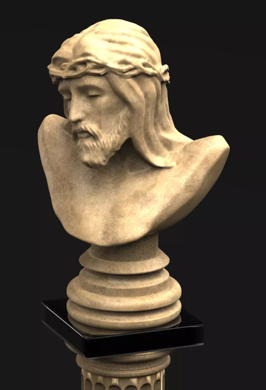 Christ Bust 3D print model_0