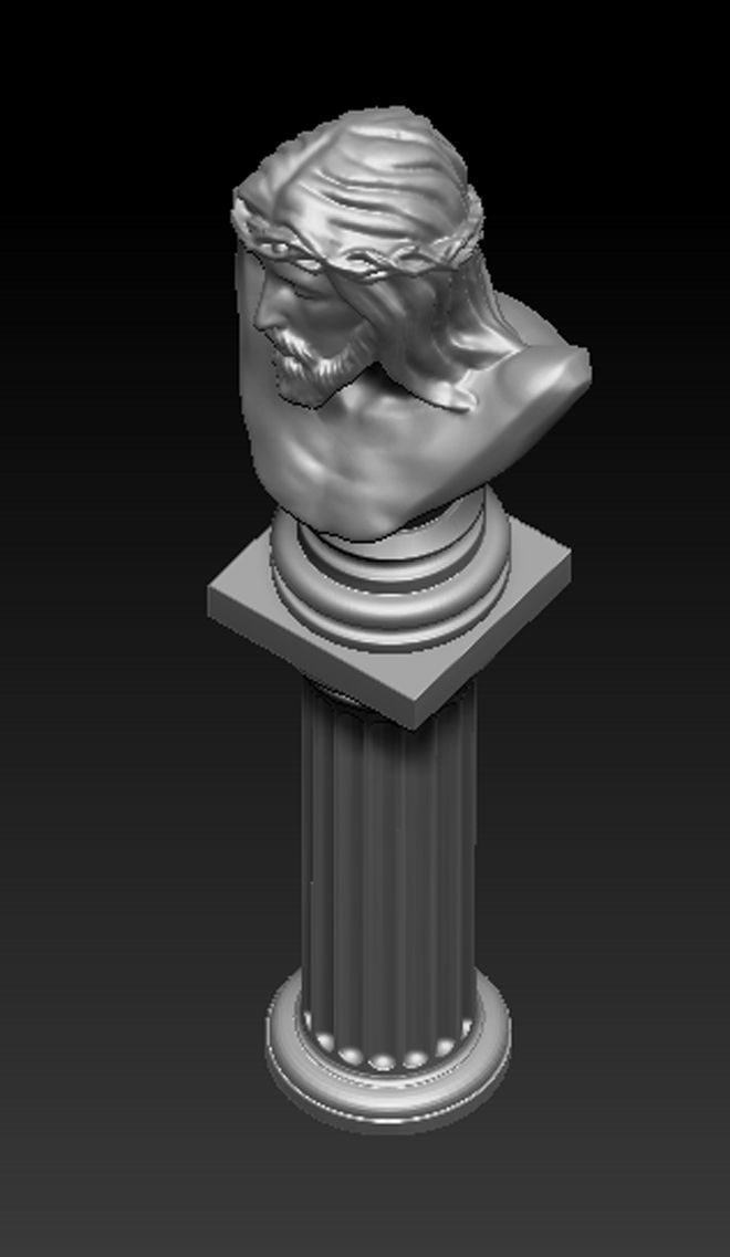 Christ Bust 3D print model_4