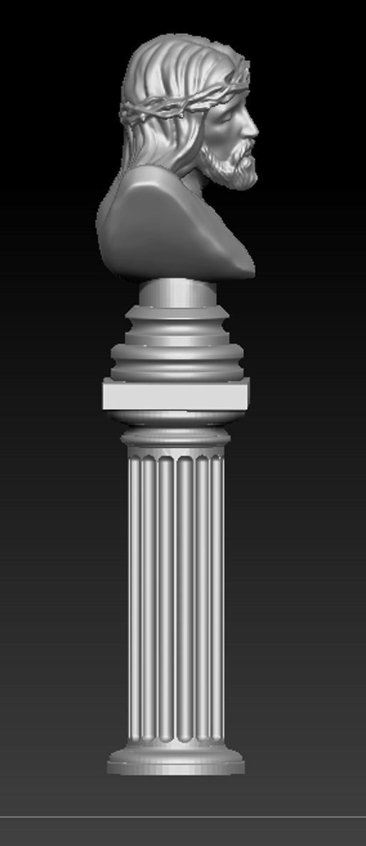 Christ Bust 3D print model_2