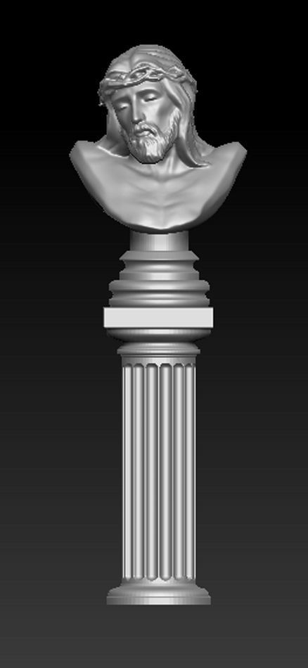 Christ Bust 3D print model_1