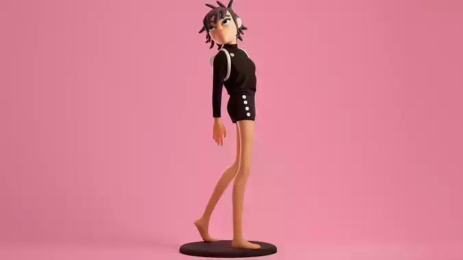 Gorillaz - Noodle 3D print model