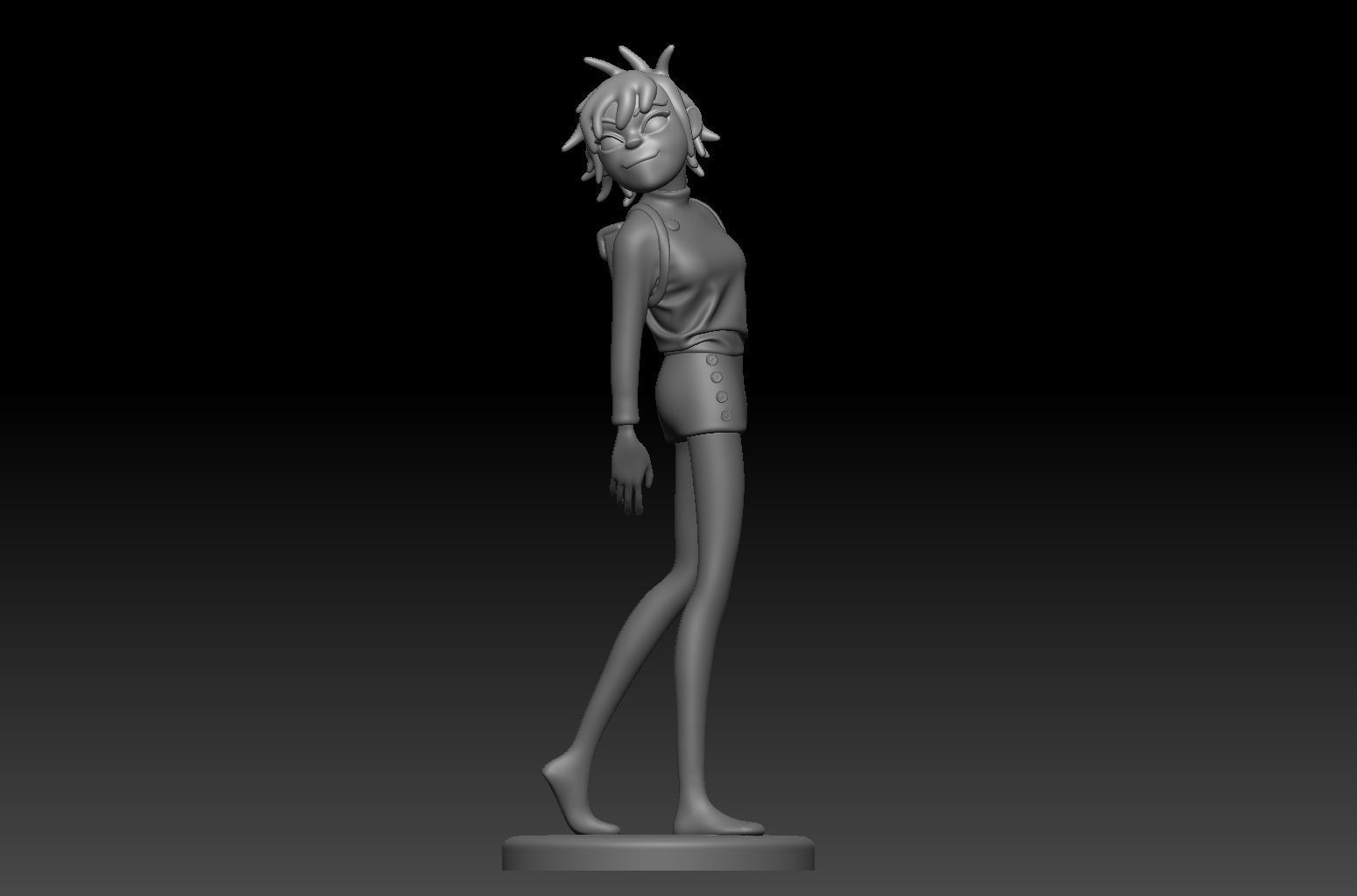Gorillaz - Noodle 3D print model_3