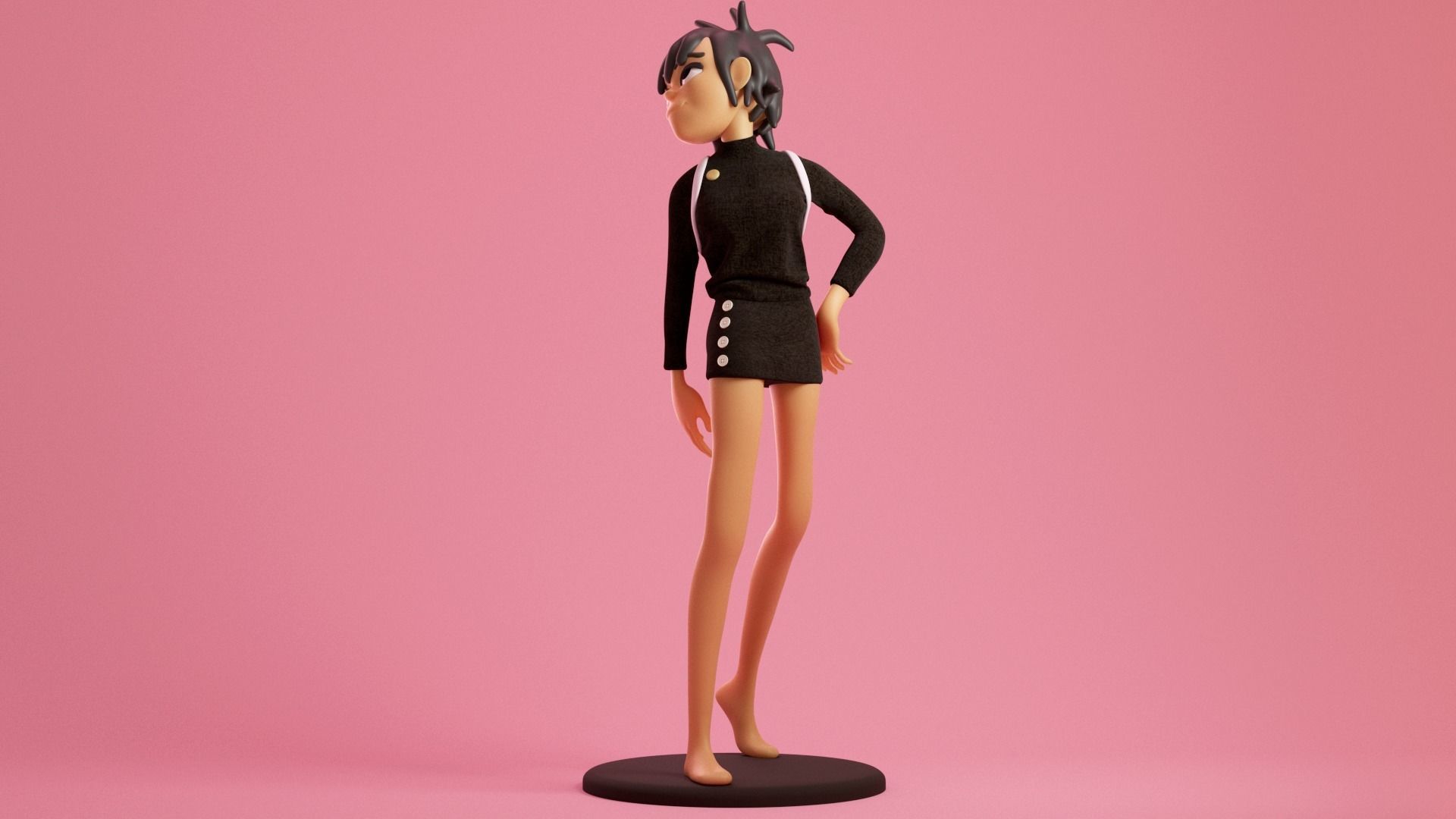 Gorillaz - Noodle 3D print model_2