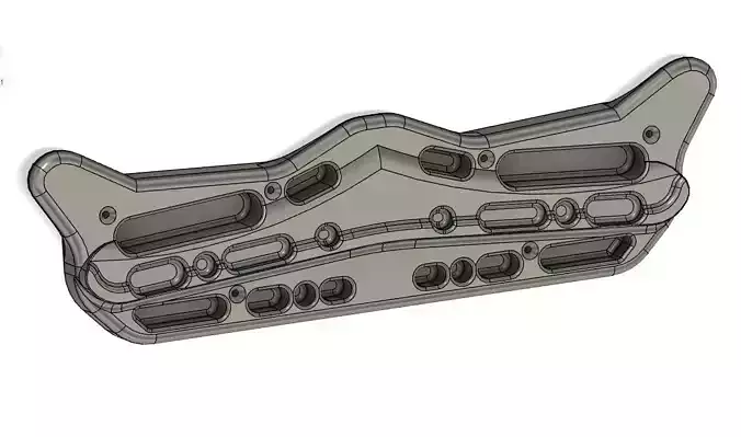 Fingerboard bar climbing wall campus board Rock Container 3D print model