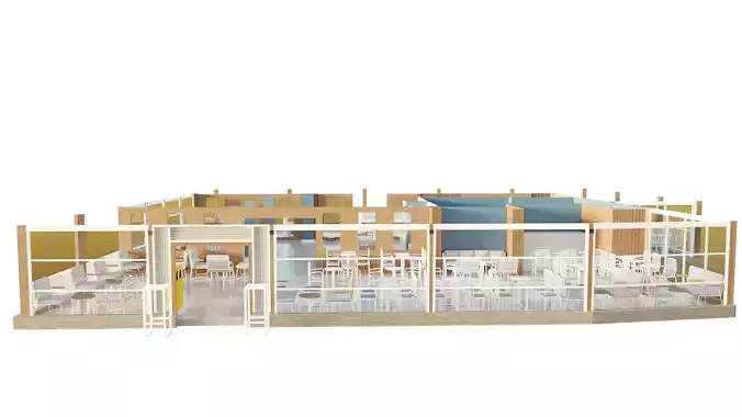 Self-service Cafe 3D model