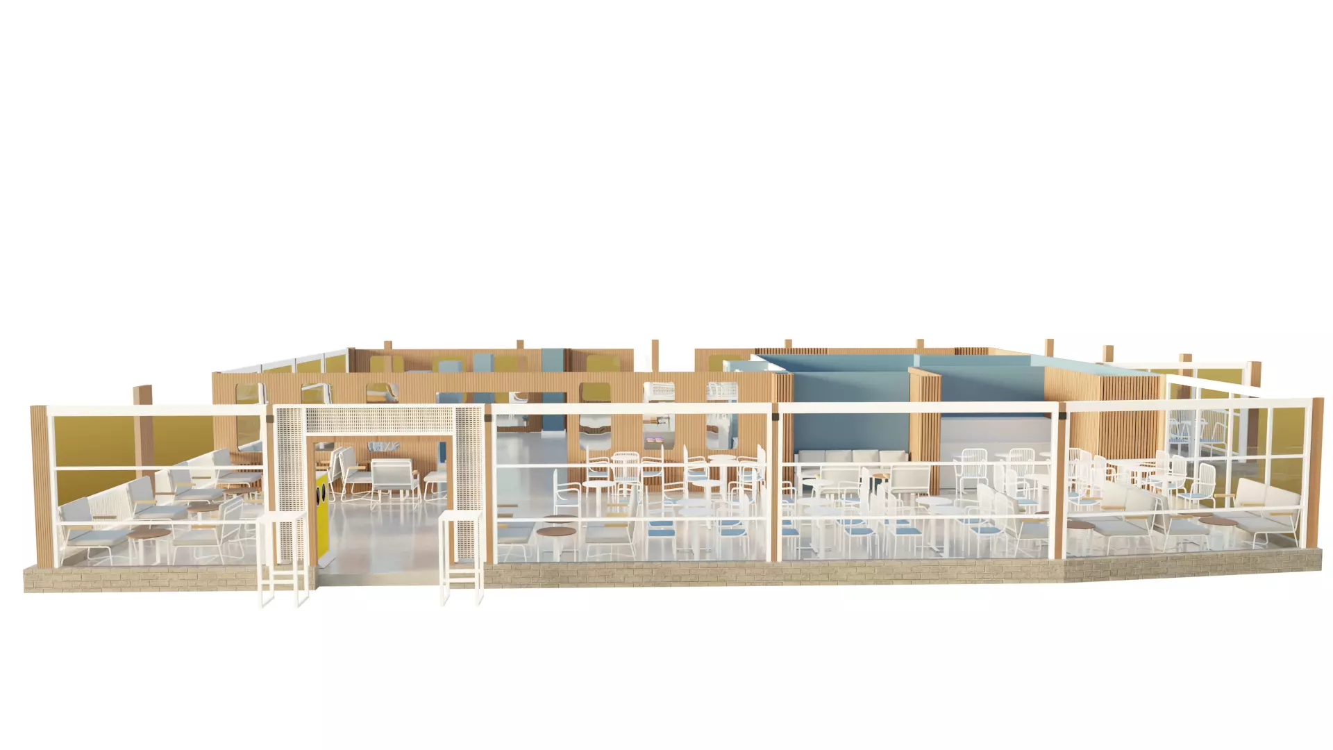 Self-service Cafe 3D model_0