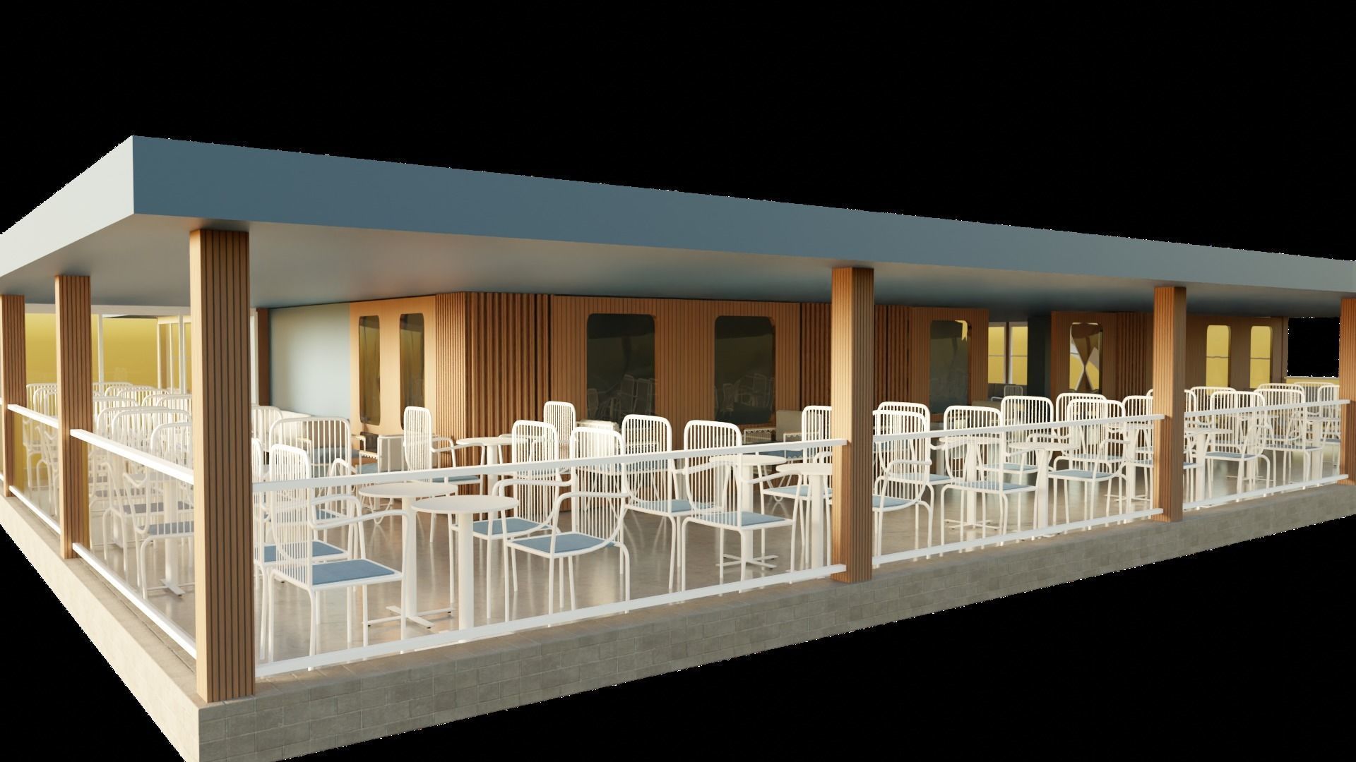 Self-service Cafe 3D model_1