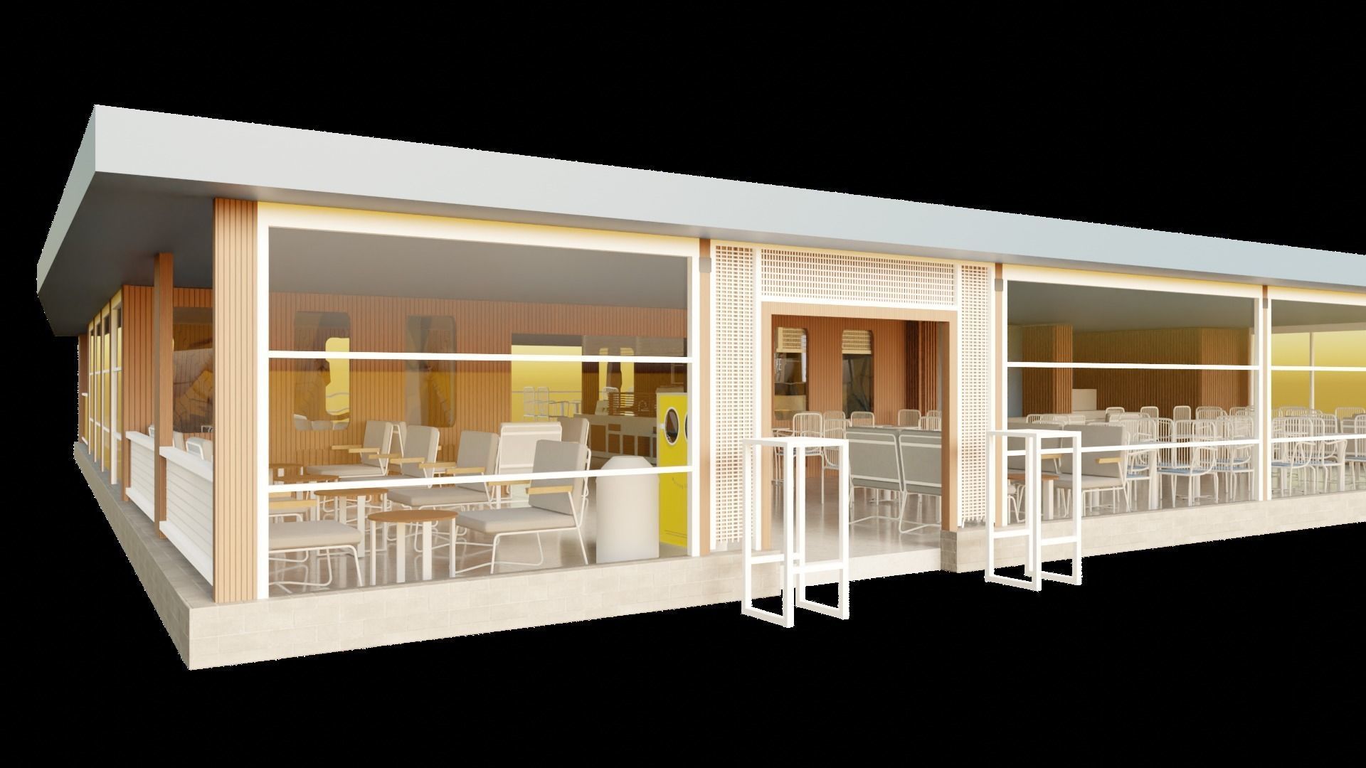Self-service Cafe 3D model_4