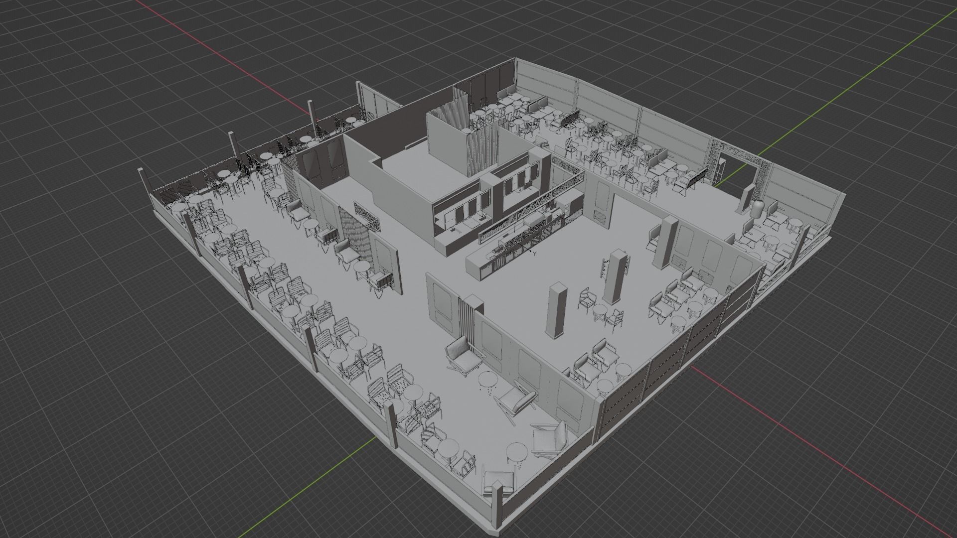 Self-service Cafe 3D model_5