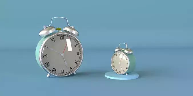 Alarm Clock 3D Model with Cinema 4d R26 Octane 3D model
