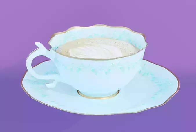 Cup of coffee with ornaments