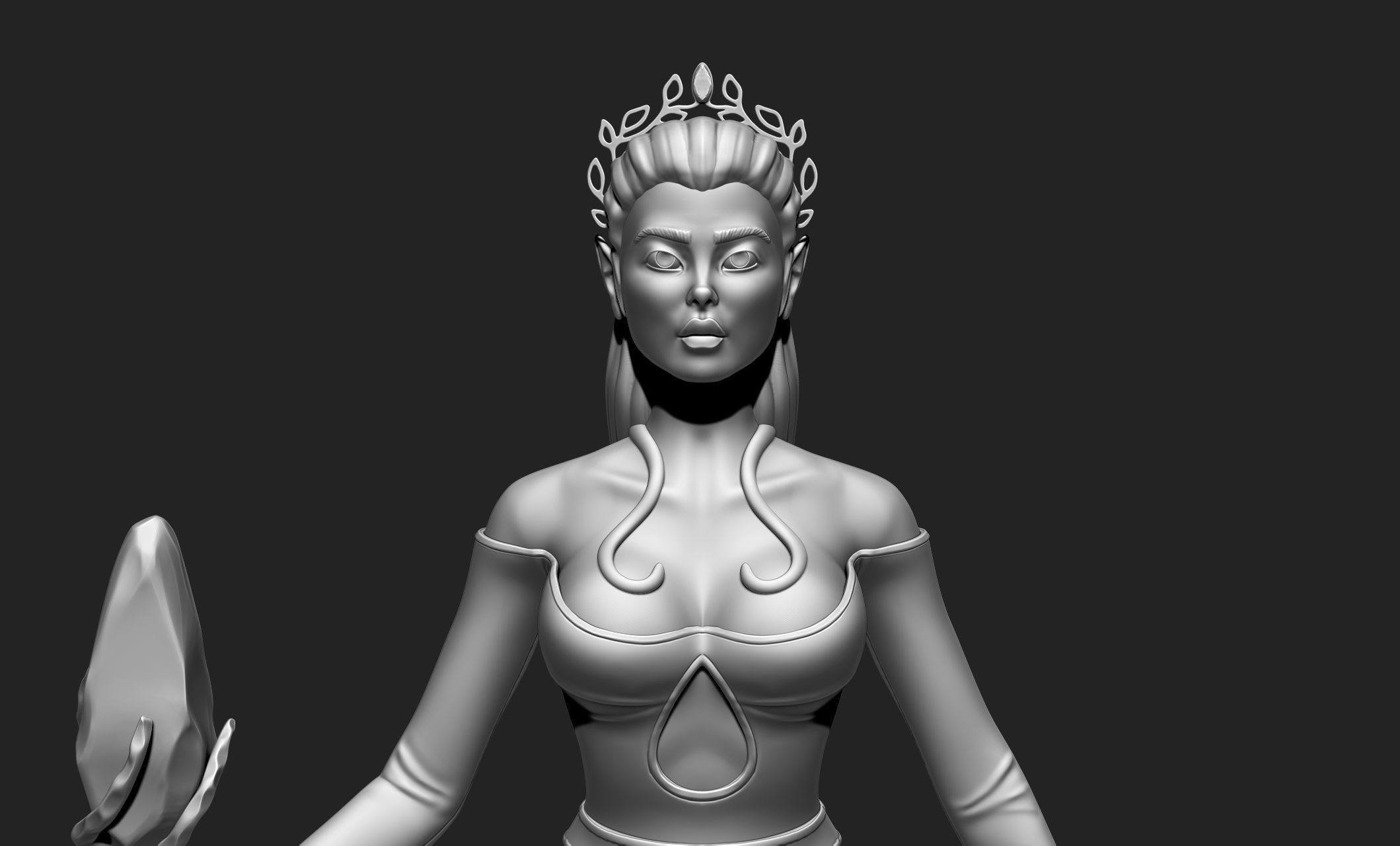 Female Elf Character - Medieval - Fantasy 3D print model_2