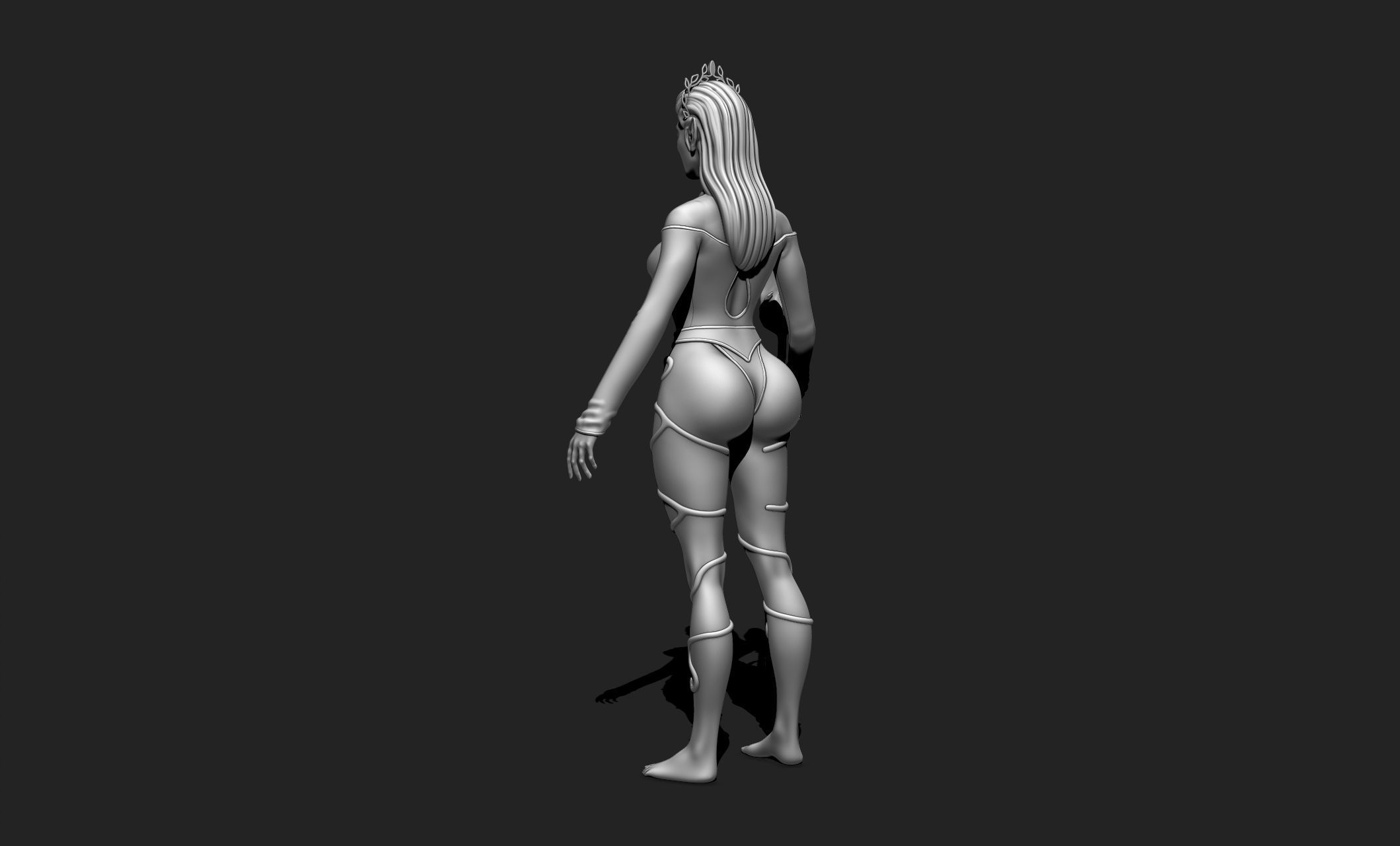 Female Elf Character - Medieval - Fantasy 3D print model_13