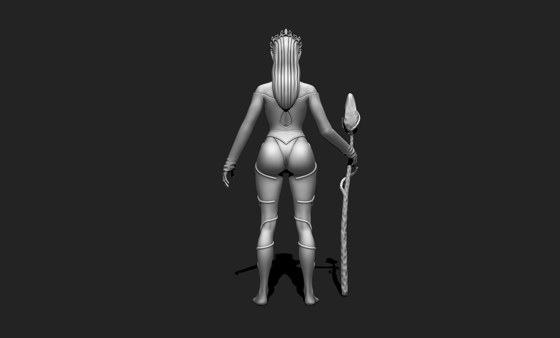 Female Elf Character - Medieval - Fantasy 3D print model_14