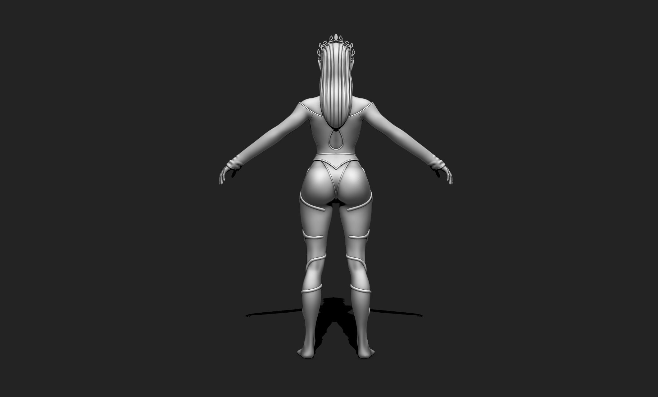 Female Elf Character - Medieval - Fantasy 3D print model_15