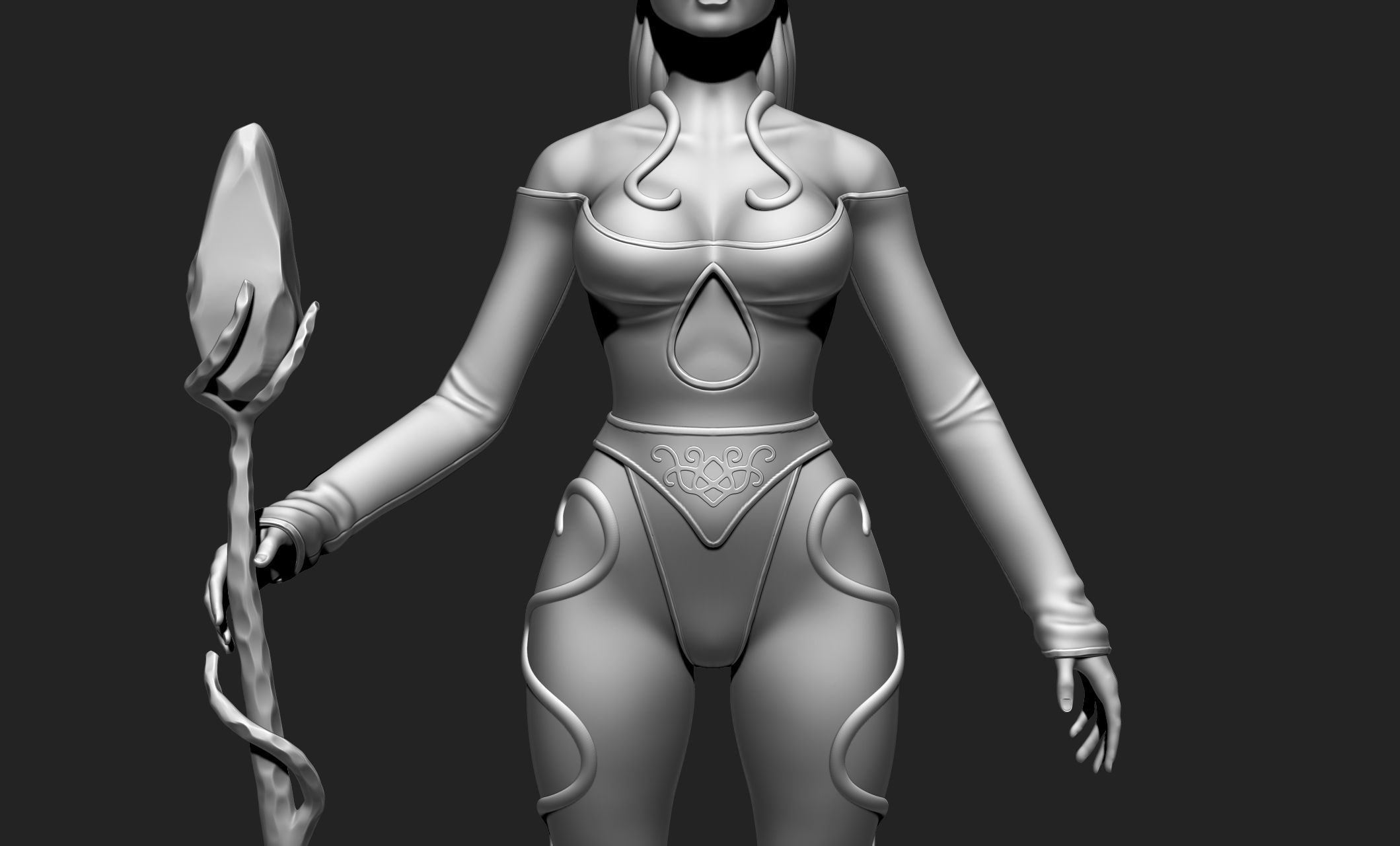 Female Elf Character - Medieval - Fantasy 3D print model_3