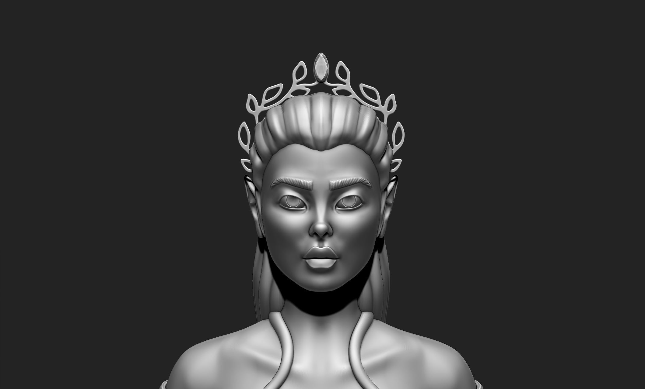 Female Elf Character - Medieval - Fantasy 3D print model_26