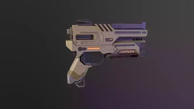 AAA Gun game-ready Low-poly 3D model