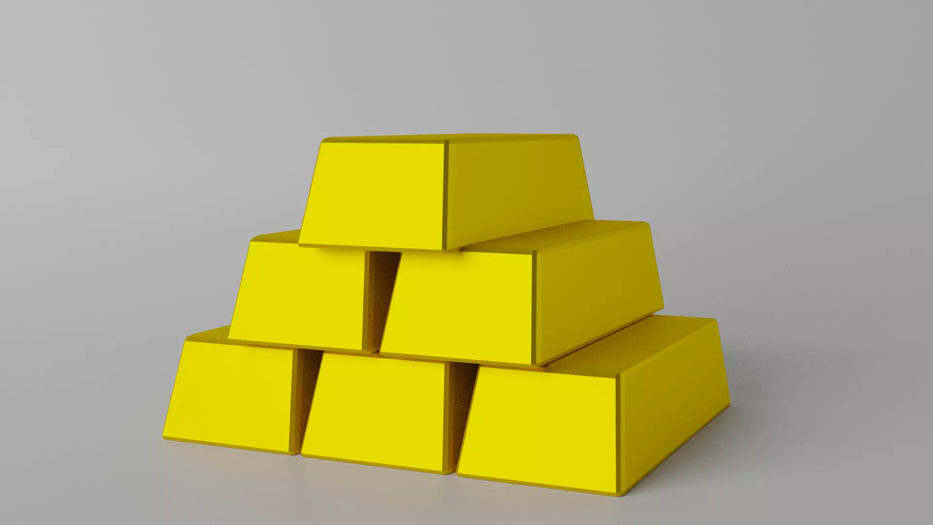 Gold Bars Low-poly 3D model