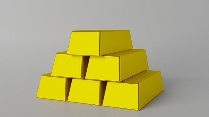 Gold Bars  Low-poly 3D model