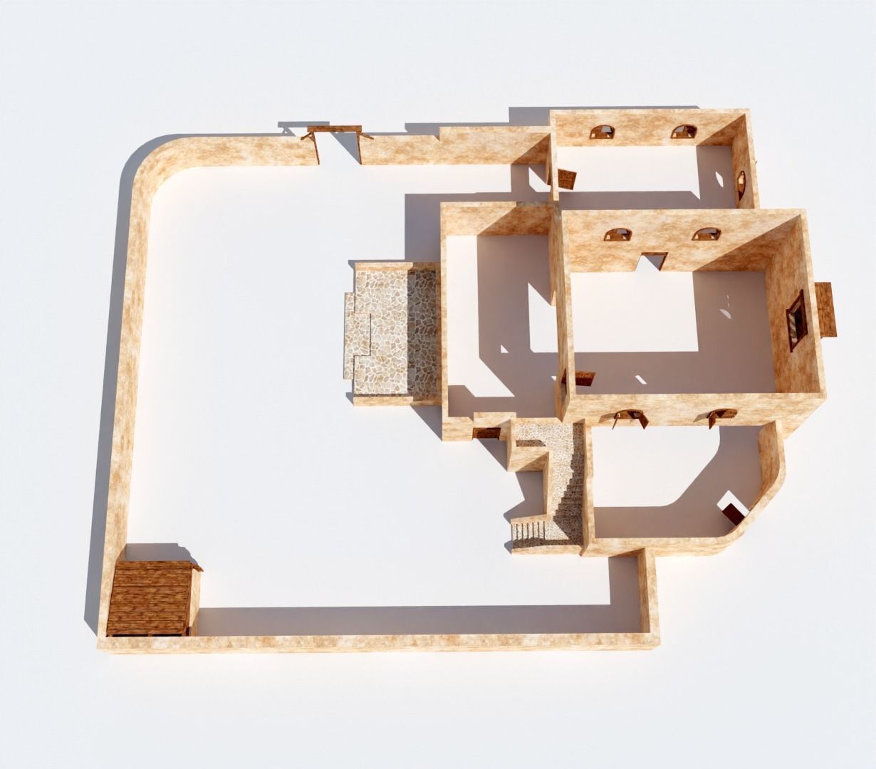 Ancient Desert House 2 3D model_5