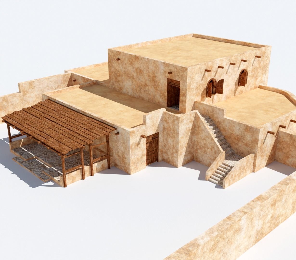Ancient Desert House 2 3D model_6
