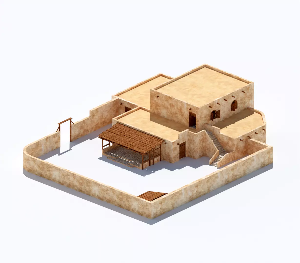 Ancient Desert House 2 3D model_0