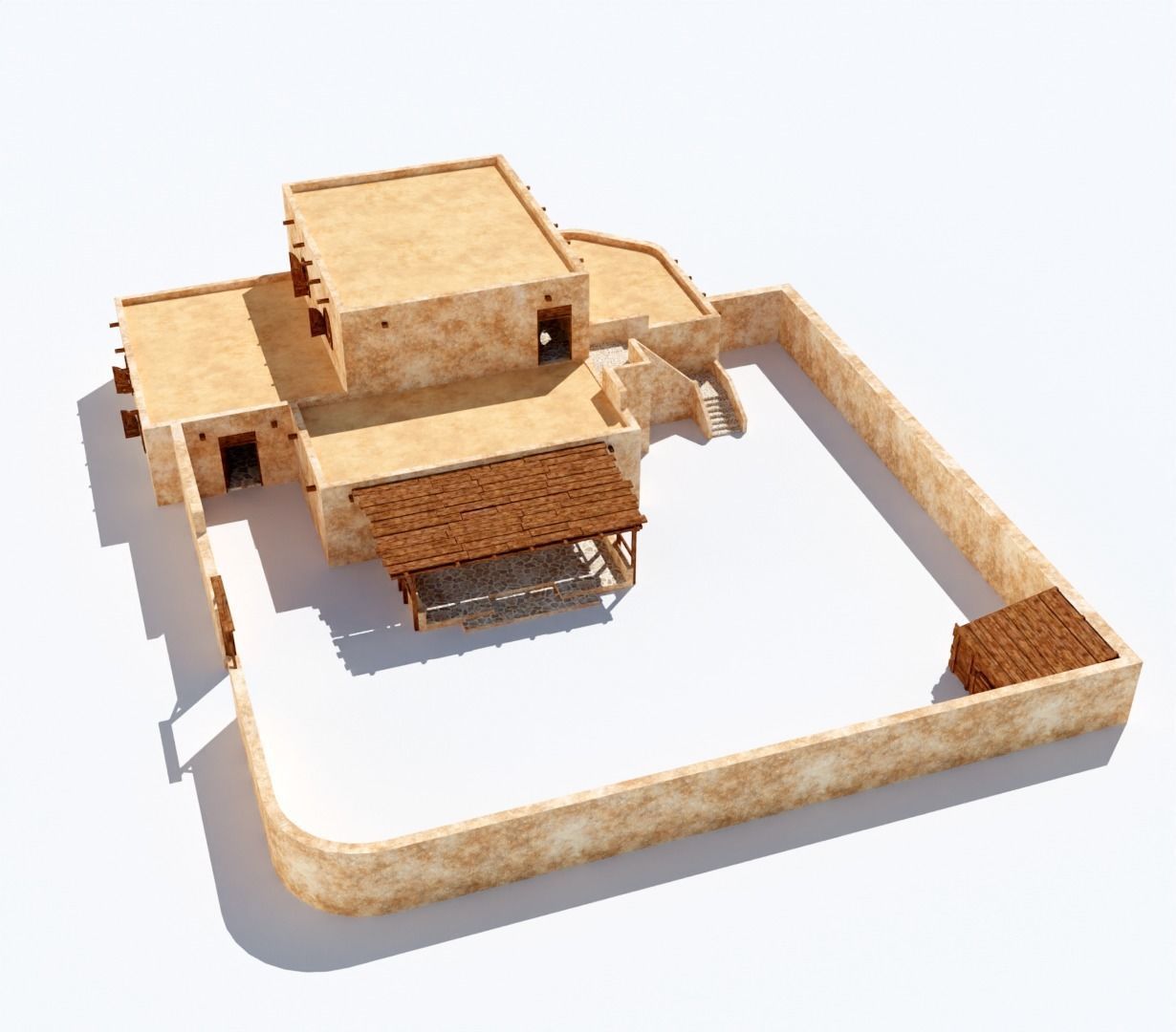 Ancient Desert House 2 3D model_4