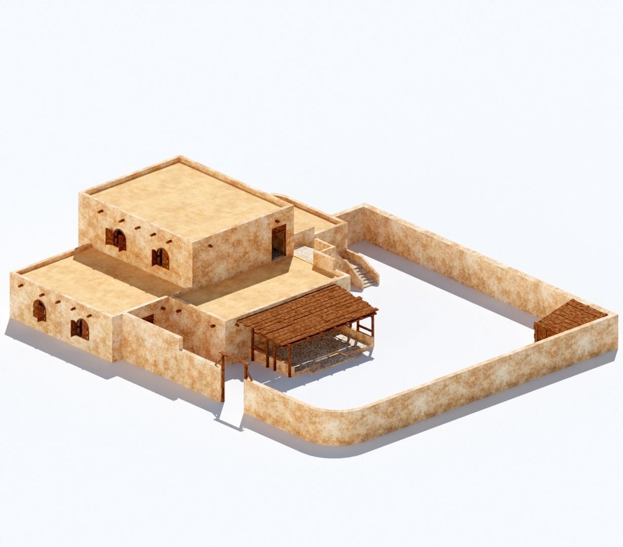 Ancient Desert House 2 3D model_3