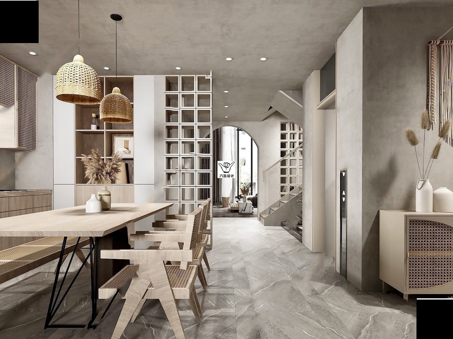 WABI SABI Interior Villa design sketchup model 1 3D model_2