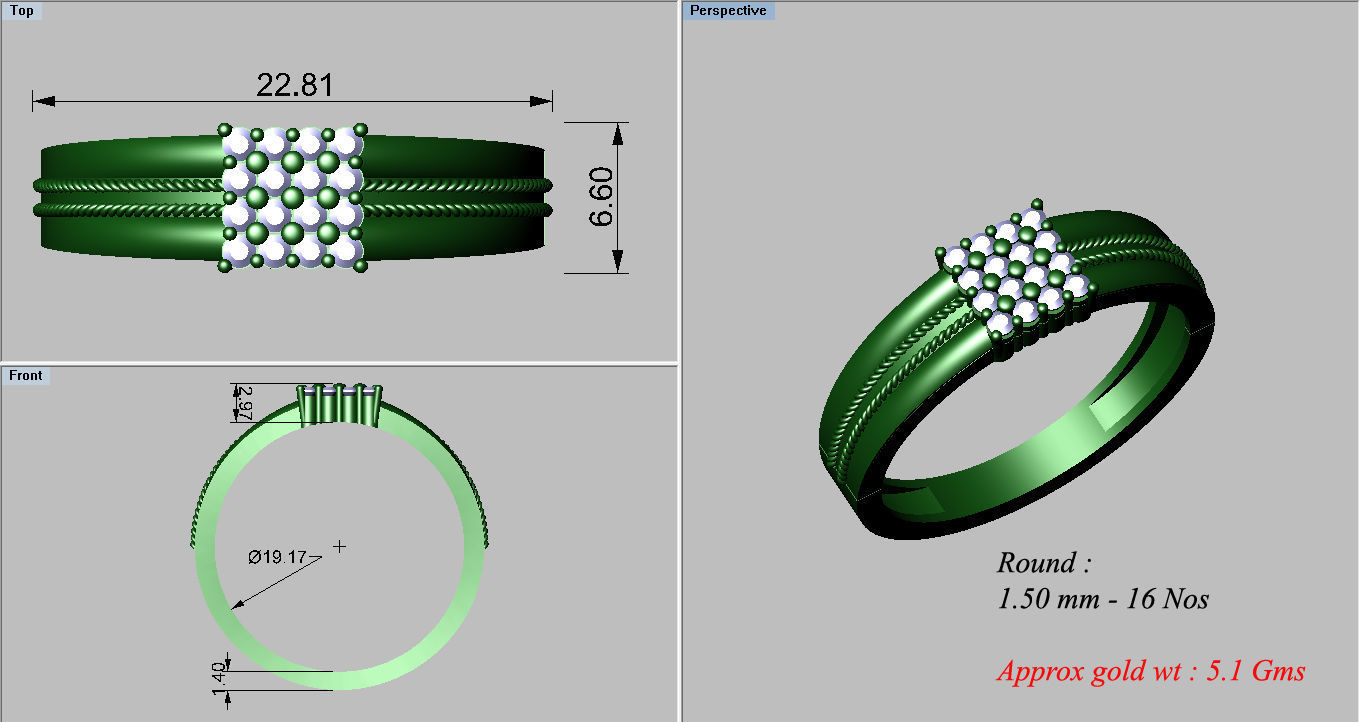 Men Ring 02 3D print model_5