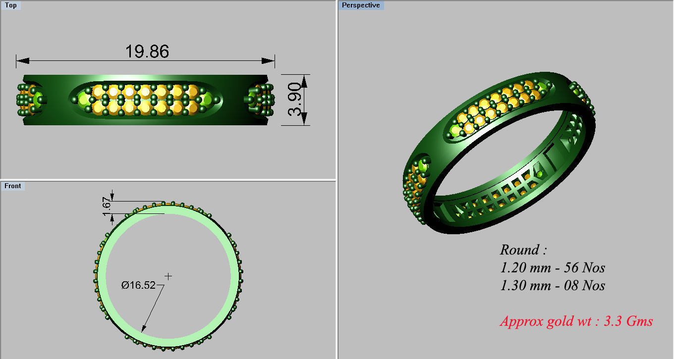 Men Ring 03 3D print model_5